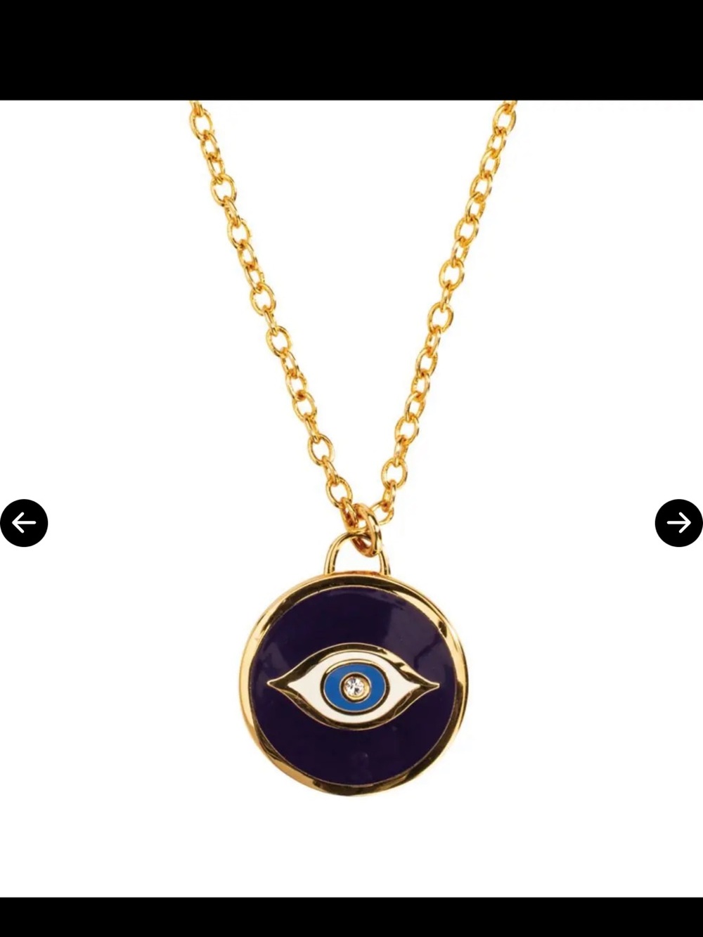 Halcyon Days Enamel Pendant, Evil Eye